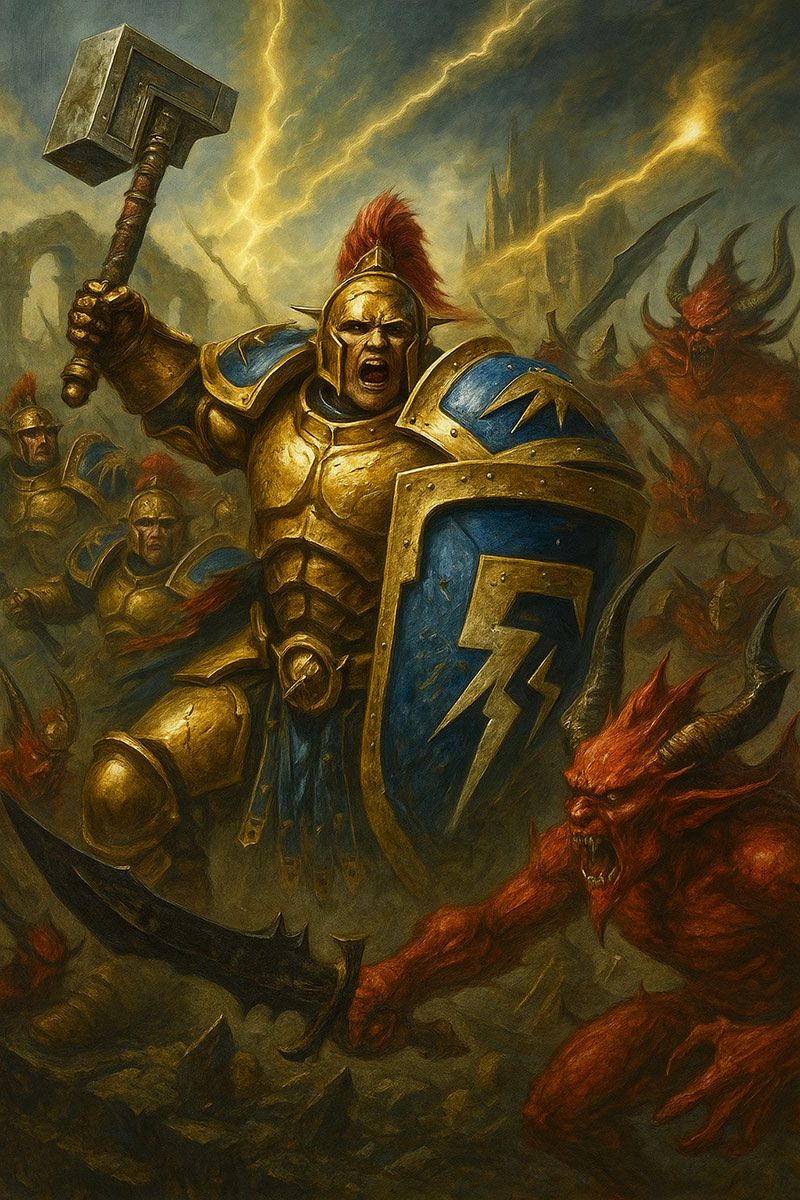 Große Auswahl verschiedener Warhammer Figuren und Boxen in unseren Regalen